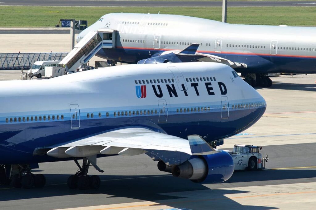 United Airlines Aircraft on the runway