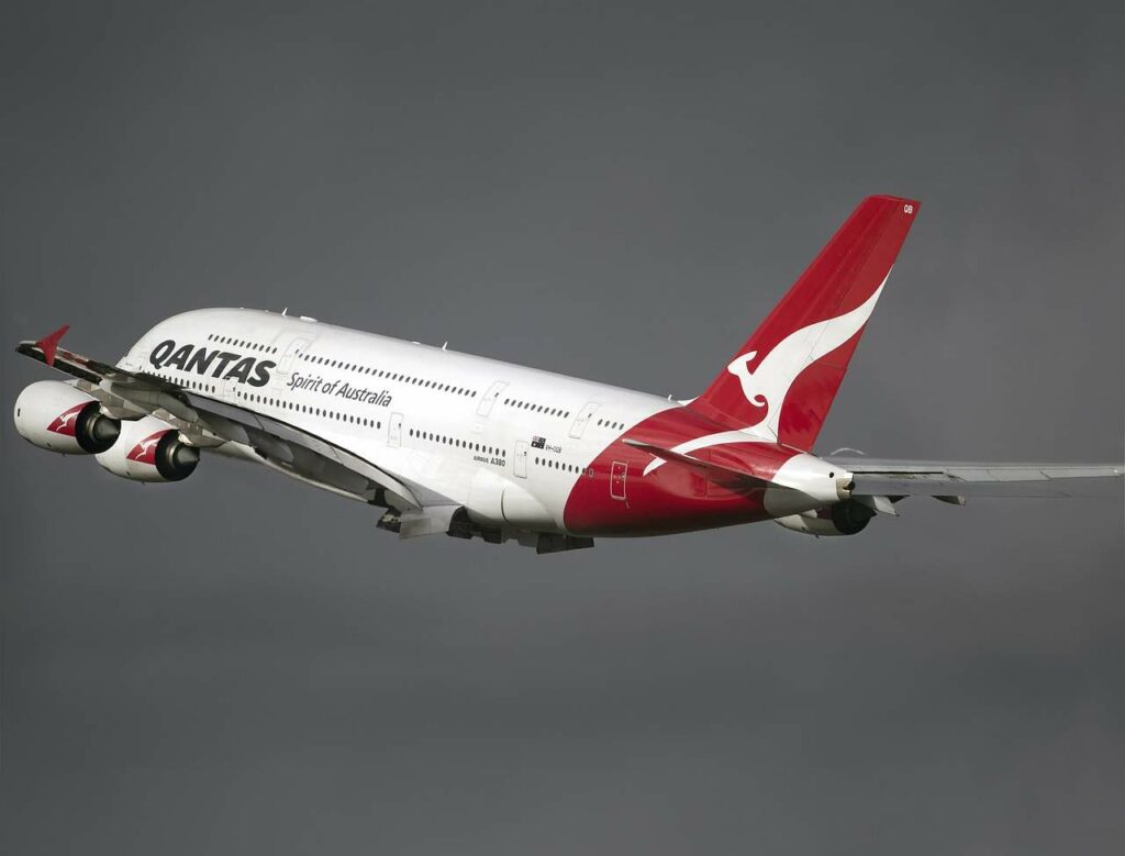 Qantas Aircraft in flight 